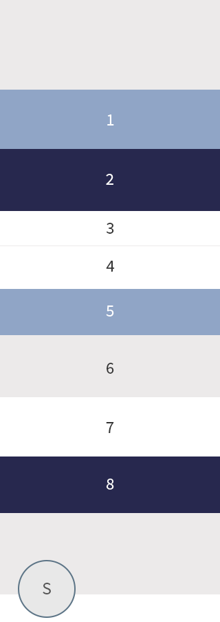 Responsive behavior of sections and areas