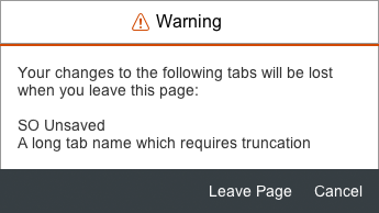 Warning message when navigating out of multi-instance handling when tabs still have unsaved changes