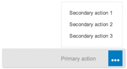 Primary action and the listed secondary actions