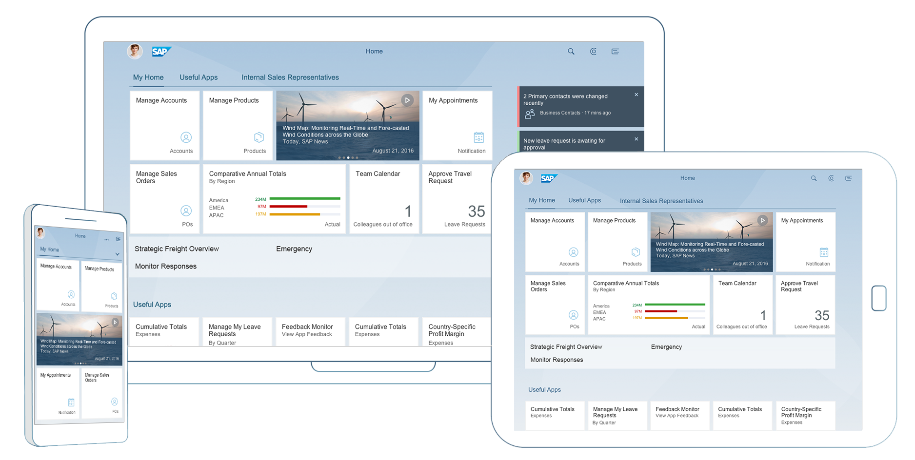 SAP Fiori launchpad - home page