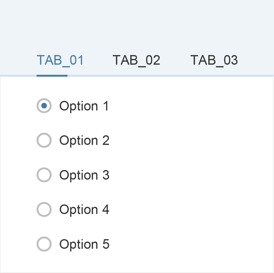 A group with radio buttons without any visible label