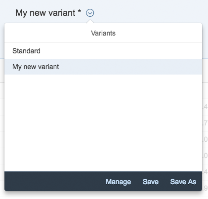 Selecting a variant