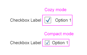 Checkbox touch/click area in cozy mode with Label
