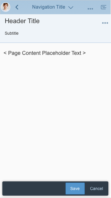 Dynamic page layout - Smartphone (collapsed mode)