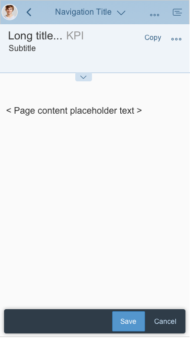 Dynamic page layout - Smartphone (collapsed)
