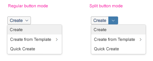 Menu button, regular and split mode - size M/L