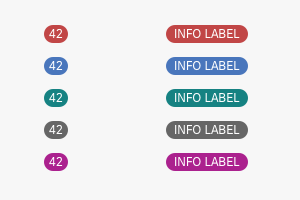 Various info label colors