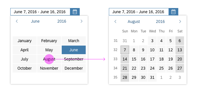 Date Range Selection Sap Fiori Design Guidelines