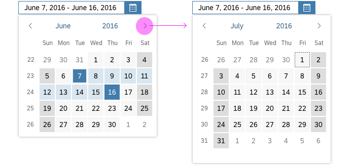 Date Range Selection Sap Fiori Design Guidelines