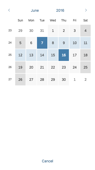 Date Range Selection Sap Fiori Design Guidelines