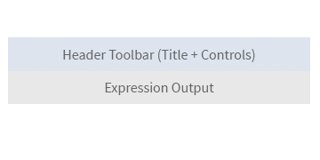 Header toolbar (with operators and variables) + visual editor