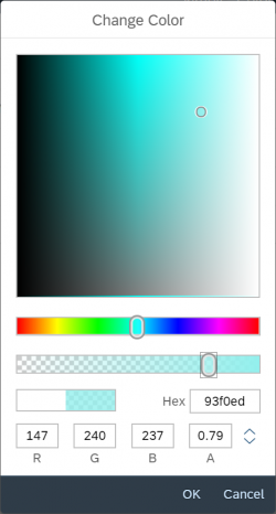 'More Colors...' opens a color picker in a dialog