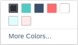 Color palette popover with the option to set any color