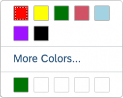 Color palette popover with just one recent color