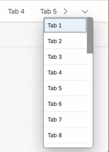 Interaction – Rearranging tabs in the overflow menu