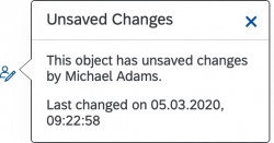 Unsaved changes popover