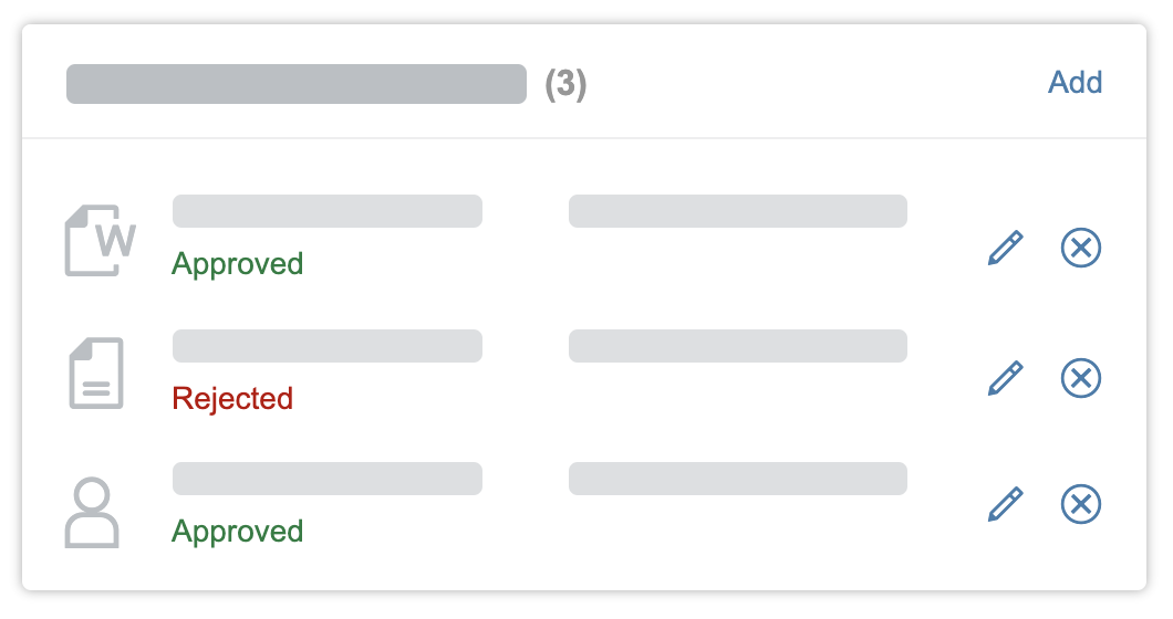 Layout – Attributes and statuses