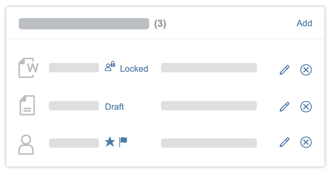 Layout – Technical statuses