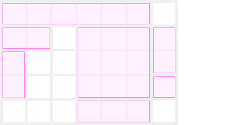 Flexible grid with responsiveness and shifted positioning