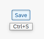 Button with a shortcut tooltip