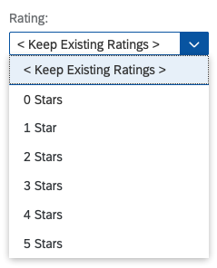 Rating indicator – Editing