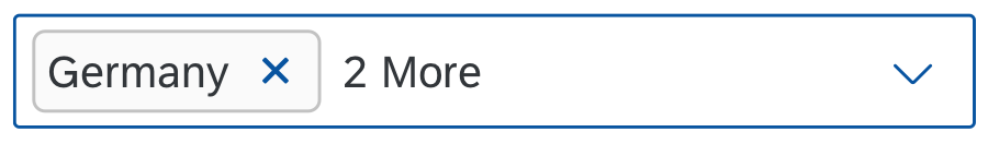 Multi-combo box with three selected values