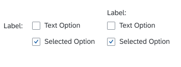 Checkbox group with label aligned to the left or on top