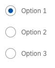 A group of radio buttons without a visible label