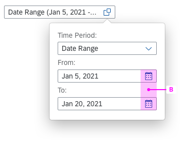 Value help popover – Date pickers