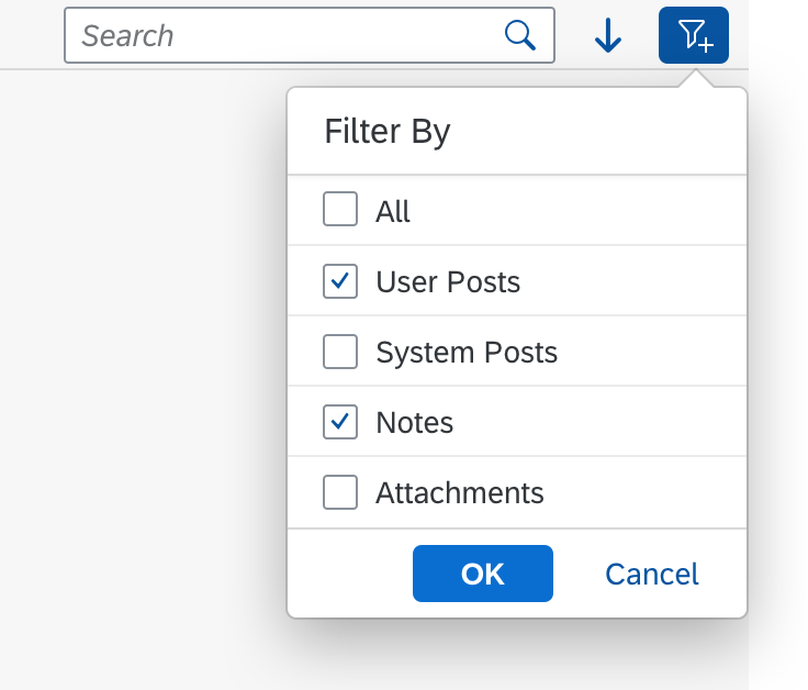Timeline interaction – Filter with multi-selection
