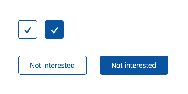 Toggle buttons for binary feedback collection