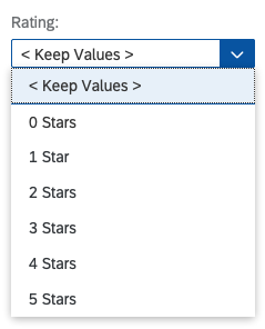 Rating indicator – Editing