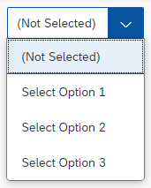 Selection list with '(Not Selected)' option