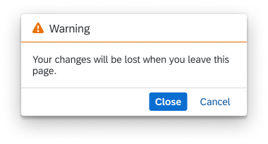 Warning: Closing a tab with unsaved changes