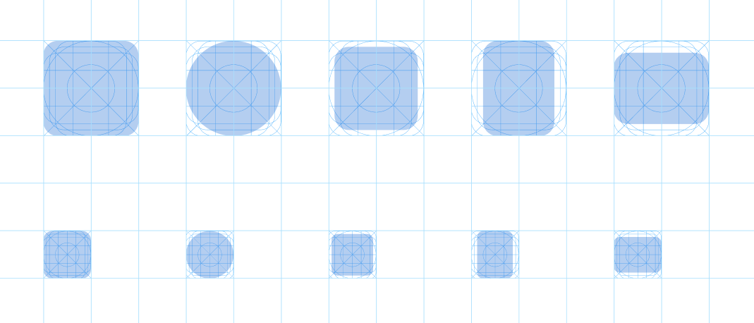 The anatomy of the geometric icon grid system