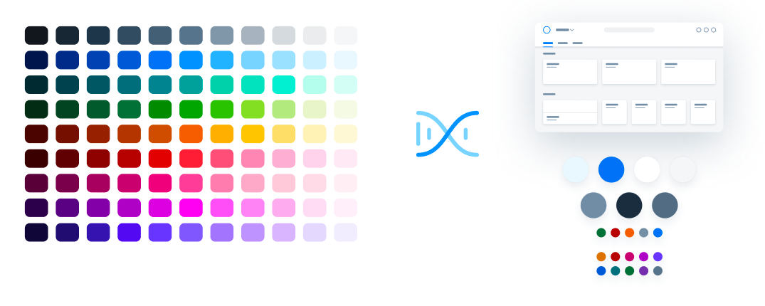 From DNA to UI reference colors (Morning Horizon)