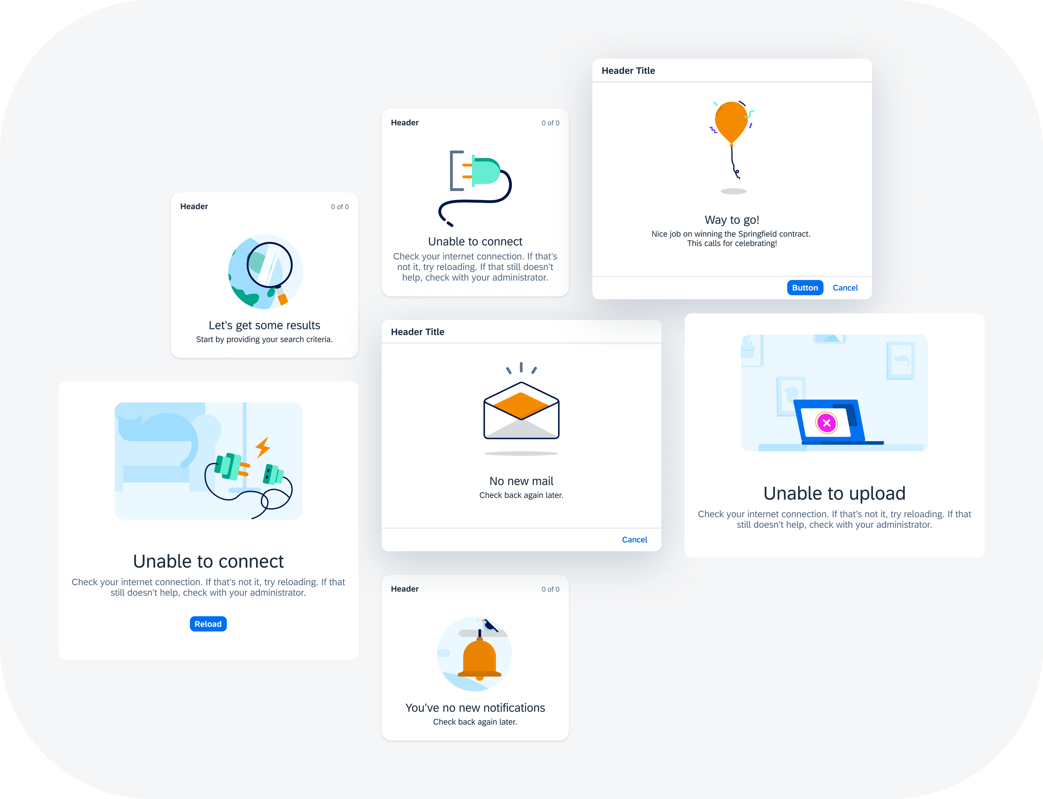 Examples of UX illustrations