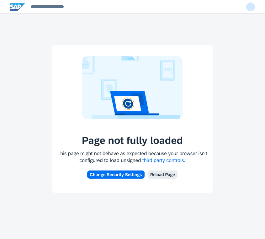 Empty state - Error page
