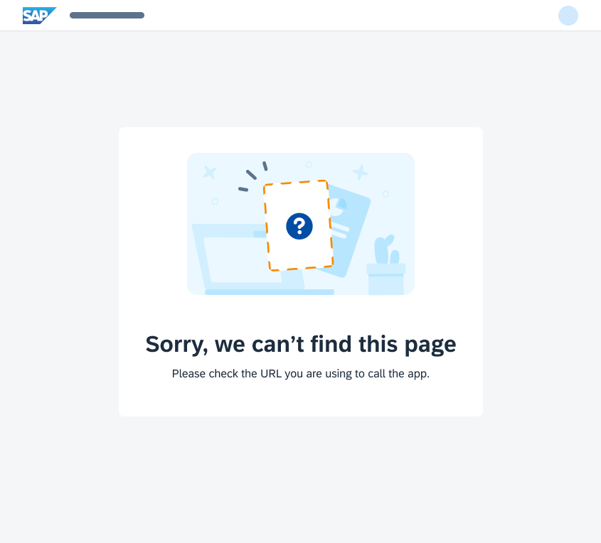 Empty state - Page not found