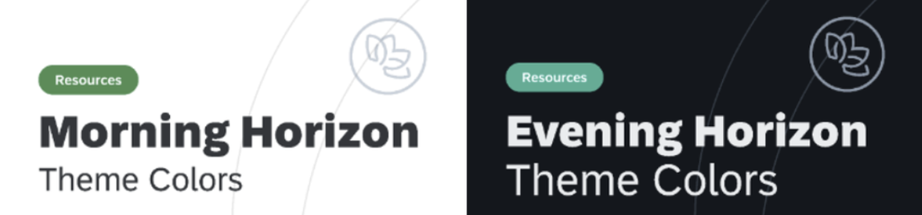 Horizon theme style libraries: Morning Horizon and Evening Horizon.