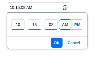 Time input popover on phone