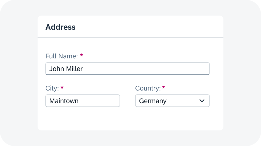 Form item spanning two columns