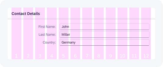 Label-field distribution in a form