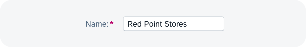 Required field marked with an asterisk (*)