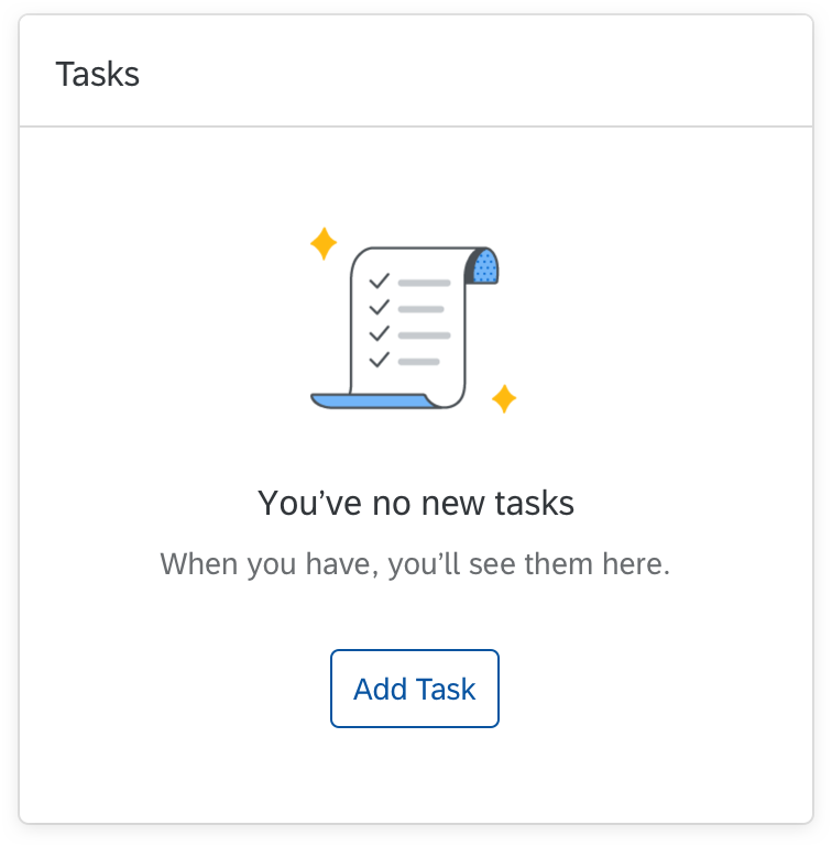 Complete 5 tasks. Task is empty. Task logo.